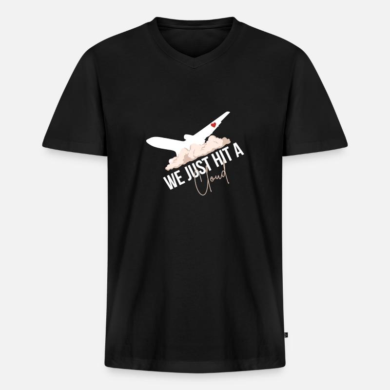 Piloten-Humor - Männer Premium Bio T-Shirt mit V-Ausschnitt - Schwarz