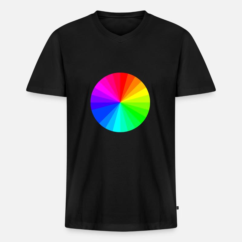 Farbkreis - Männer Premium Bio T-Shirt mit V-Ausschnitt - Schwarz