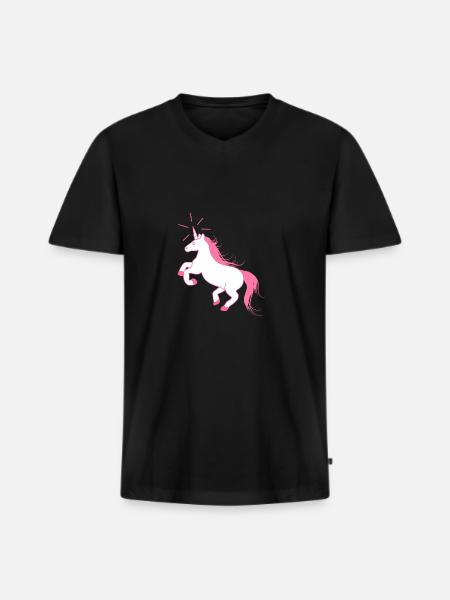 Amazing Unicorn - The Last Unicorn - Premium økologisk T-shirt med V-hals til mænd - sort