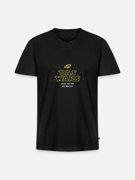 Das wars - Männer Premium Bio T-Shirt mit V-Ausschnitt - Schwarz