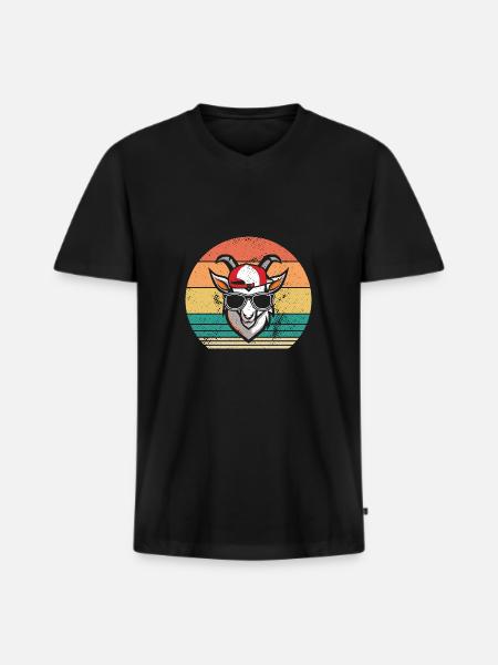 Goats - Men's Premium Organic T-shirt with V-neck - black