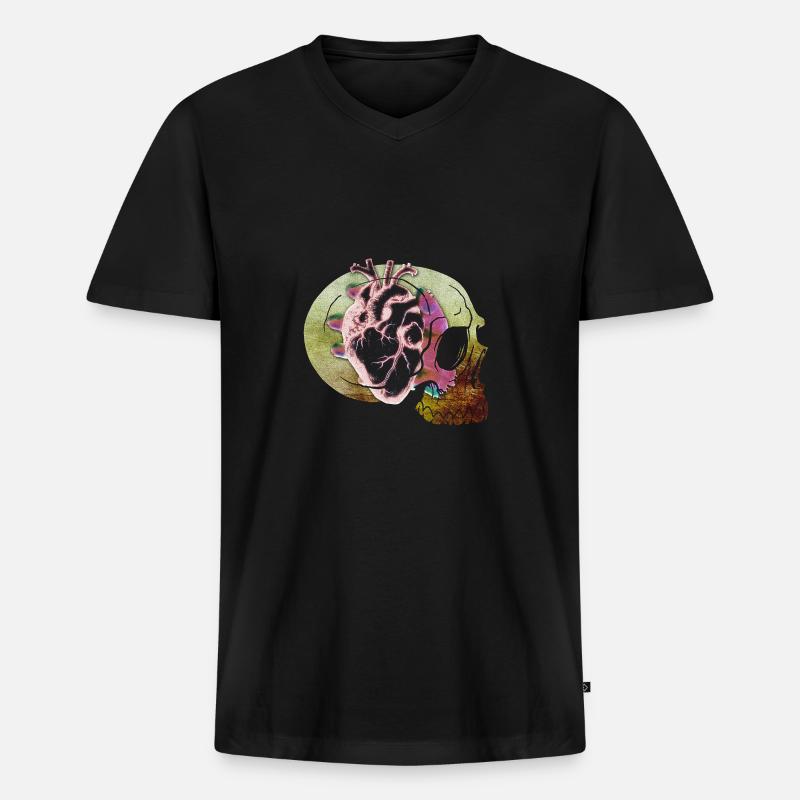 Headbleed - Männer Premium Bio T-Shirt mit V-Ausschnitt - Schwarz
