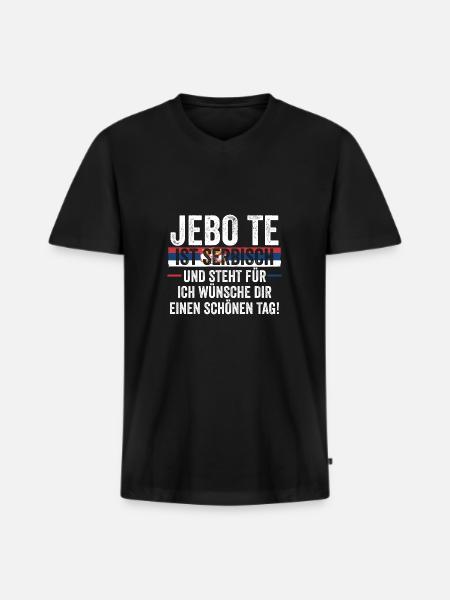 Serbe Serbe Serbie - T-shirt encolure en V Premium bio Homme - noir