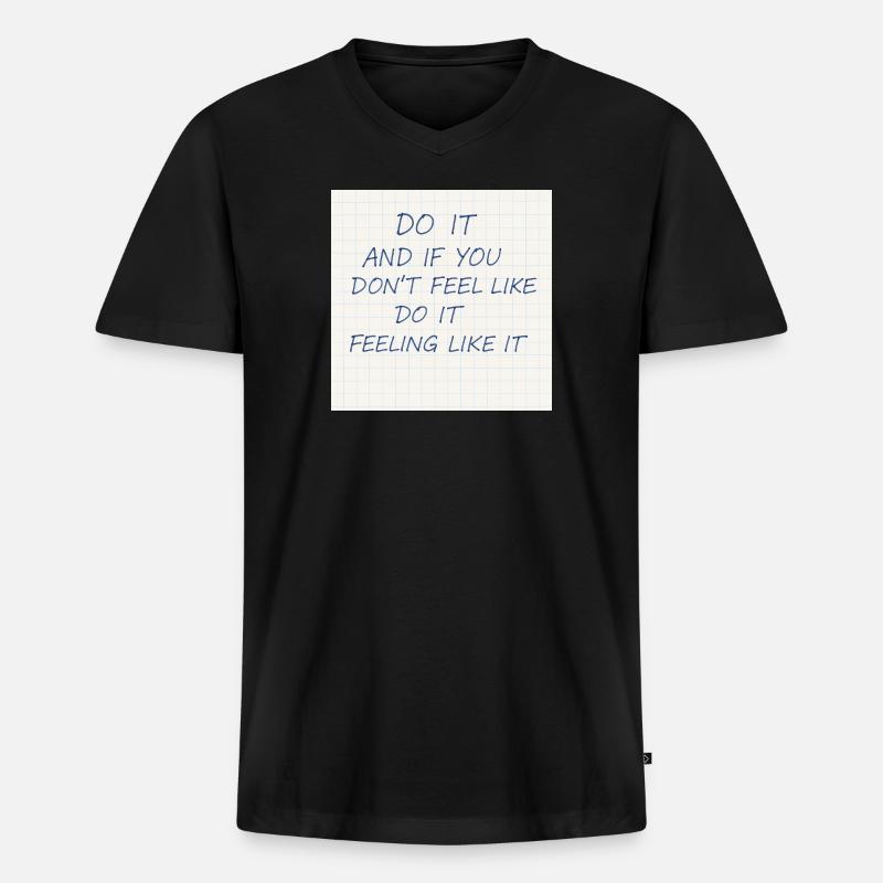13Machen Sie es - Männer Premium Bio T-Shirt mit V-Ausschnitt - Schwarz