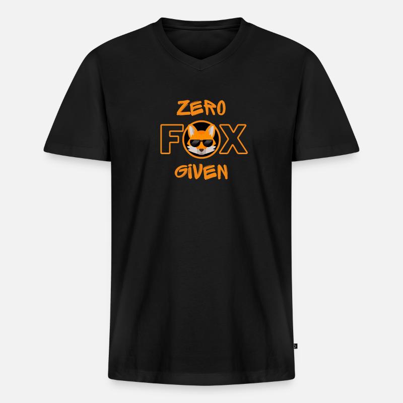 Zero Fox Given - Männer Premium Bio T-Shirt mit V-Ausschnitt - Schwarz