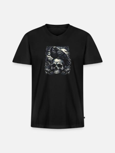 Nocturnal Vigil - Men's Premium Organic T-shirt with V-neck - black