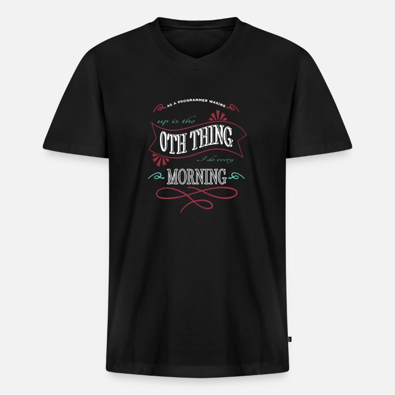 programming language - Männer Premium Bio T-Shirt mit V-Ausschnitt - Schwarz