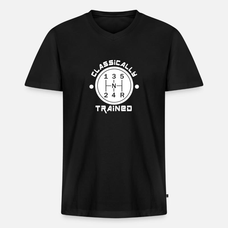Manuelles Getriebe Schaltung Schaltgetriebe - Männer Premium Bio T-Shirt mit V-Ausschnitt - Schwarz