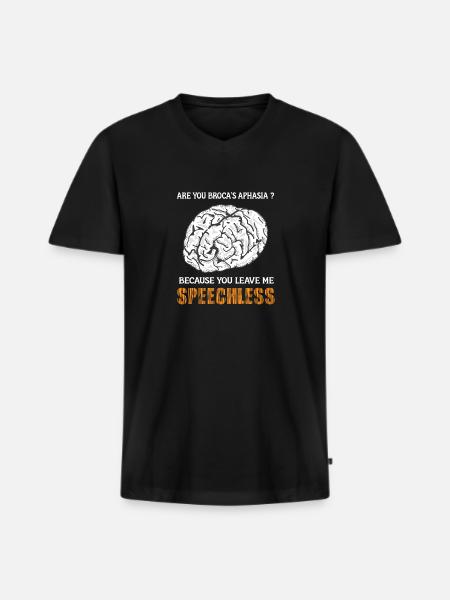 Empower Aphasia Awareness Connection - Men's Premium Organic T-shirt with V-neck - black