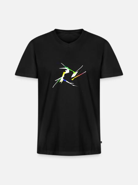 Modern Art - Männer Premium Bio T-Shirt mit V-Ausschnitt - Schwarz