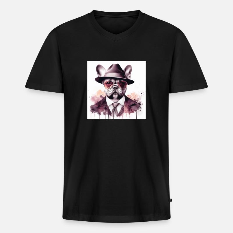 Bully der Pate - Männer Premium Bio T-Shirt mit V-Ausschnitt - Schwarz