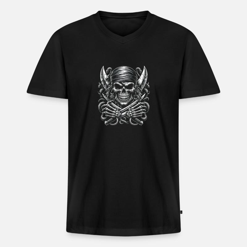 Das Ableben der Seefahrer - Männer Premium Bio T-Shirt mit V-Ausschnitt - Schwarz