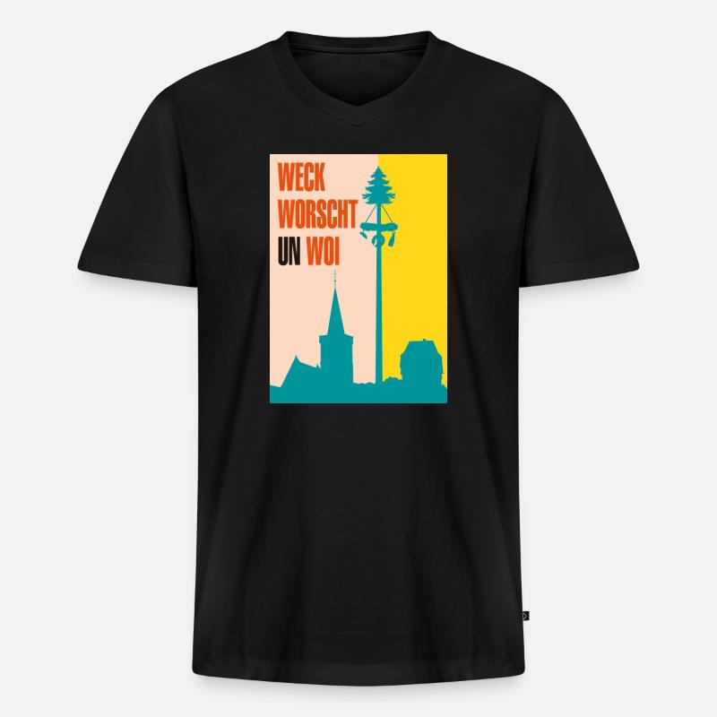Die 3-faltigkeit der Kerb - Männer Premium Bio T-Shirt mit V-Ausschnitt - Schwarz