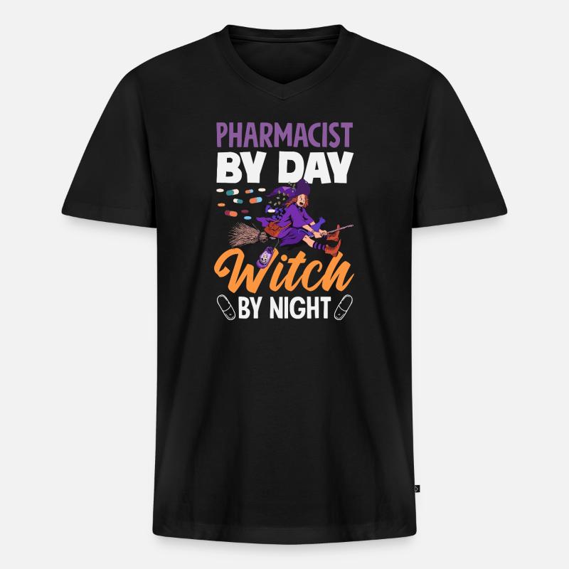Apotheker Pharmazeutisch-technischer - Männer Premium Bio T-Shirt mit V-Ausschnitt - Schwarz