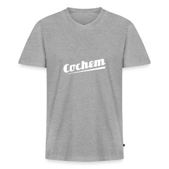 Cochem - Stadt best place ever - Männer Premium Bio T-Shirt mit V-Ausschnitt - Grau meliert - Vorne