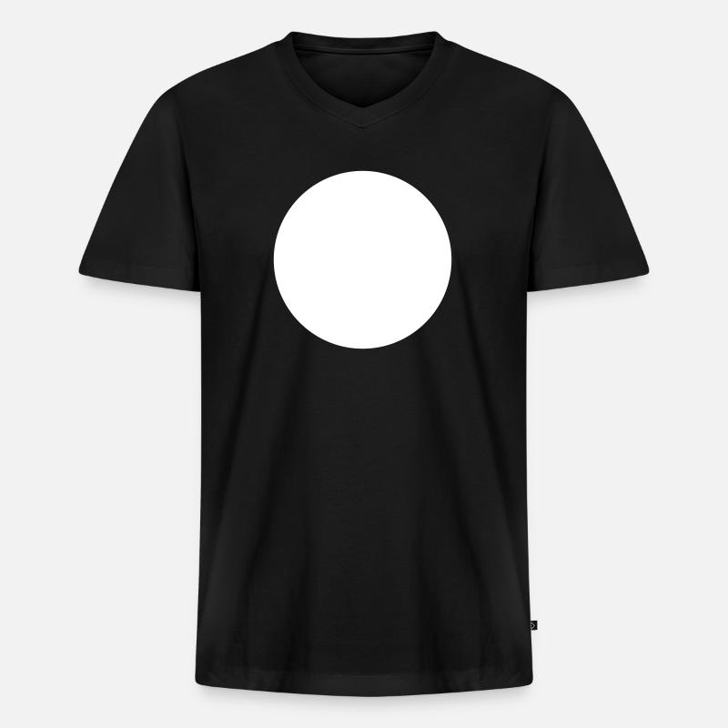 Kreis - Männer Premium Bio T-Shirt mit V-Ausschnitt - Schwarz