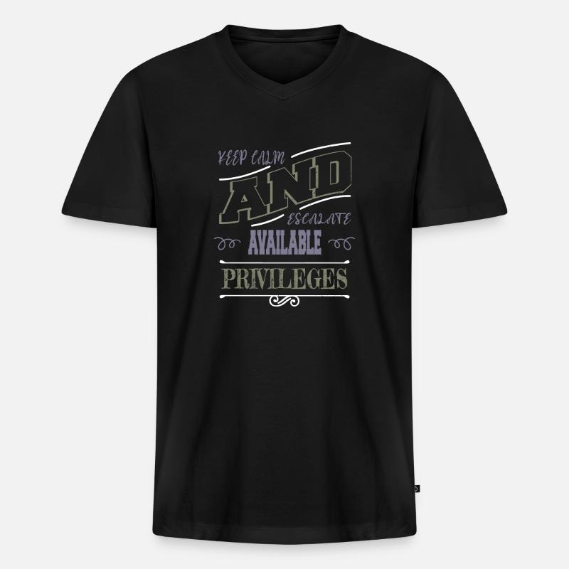 anonymous expect us gift idea - Männer Premium Bio T-Shirt mit V-Ausschnitt - Schwarz