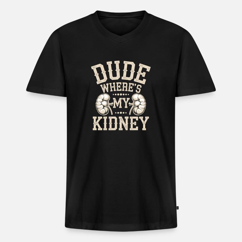 Witzige Genesungsidee - Männer Premium Bio T-Shirt mit V-Ausschnitt - Schwarz