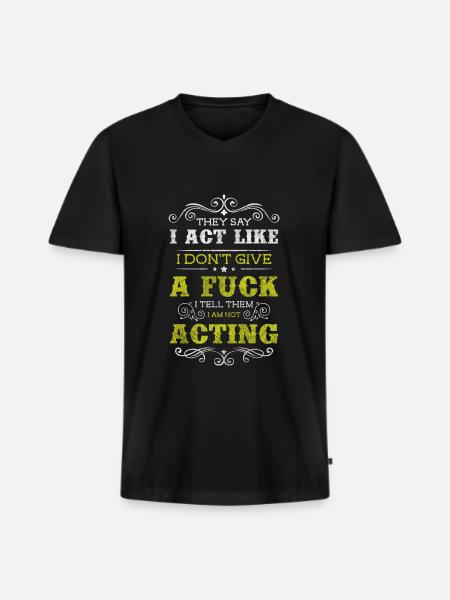 Devise antisociale des rebelles - T-shirt encolure en V Premium bio Homme - noir