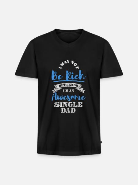 Single Parent Responsibility Sarcasm - Men's Premium Organic T-shirt with V-neck - black