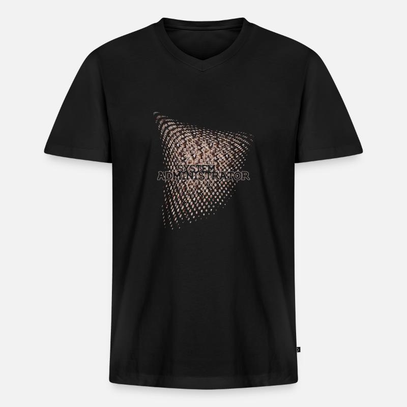 SYSTEM ADMINISTRATOR - Männer Premium Bio T-Shirt mit V-Ausschnitt - Schwarz