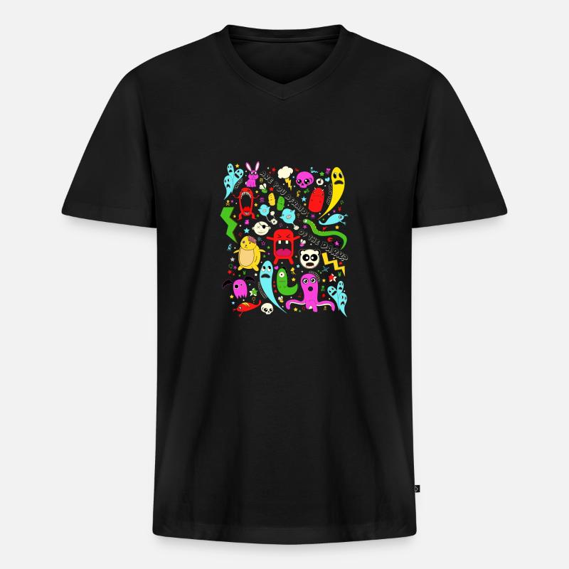 Are you afraid? - Männer Premium Bio T-Shirt mit V-Ausschnitt - Schwarz