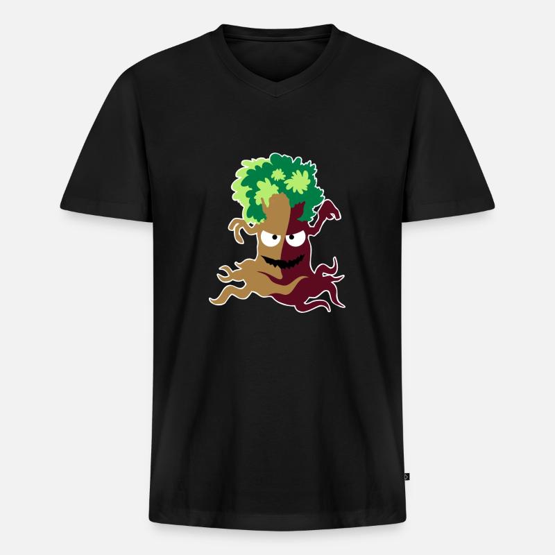 Erd-Elementar - Männer Premium Bio T-Shirt mit V-Ausschnitt - Schwarz