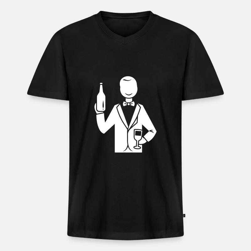 Bräutigam Hochzeit Junggesellenabschied - Männer Premium Bio T-Shirt mit V-Ausschnitt - Schwarz