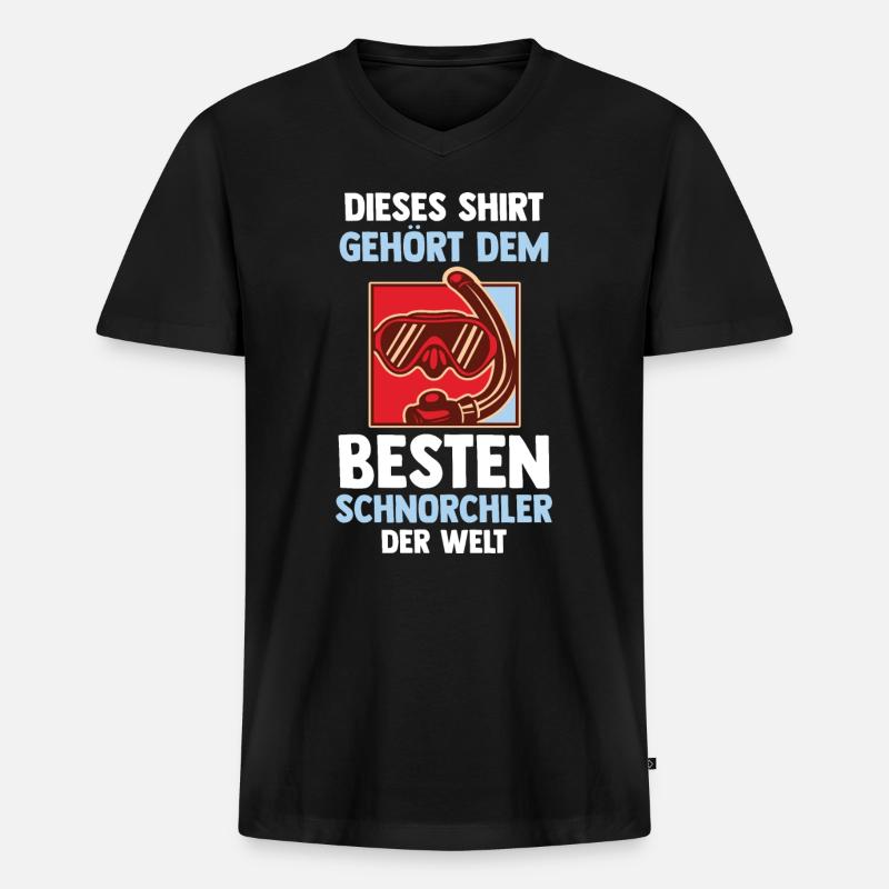 Schullehrer Lehrer - Männer Premium Bio T-Shirt mit V-Ausschnitt - Schwarz