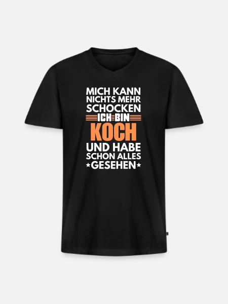 Cuisson non choquable - T-shirt encolure en V Premium bio Homme - noir