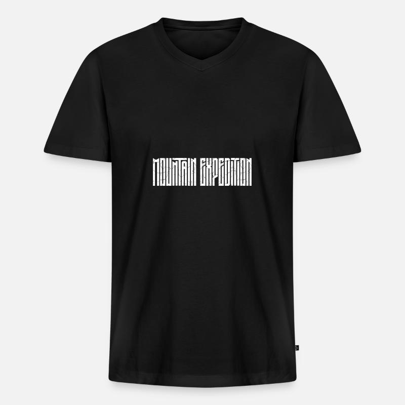Mountain Expedition - Männer Premium Bio T-Shirt mit V-Ausschnitt - Schwarz