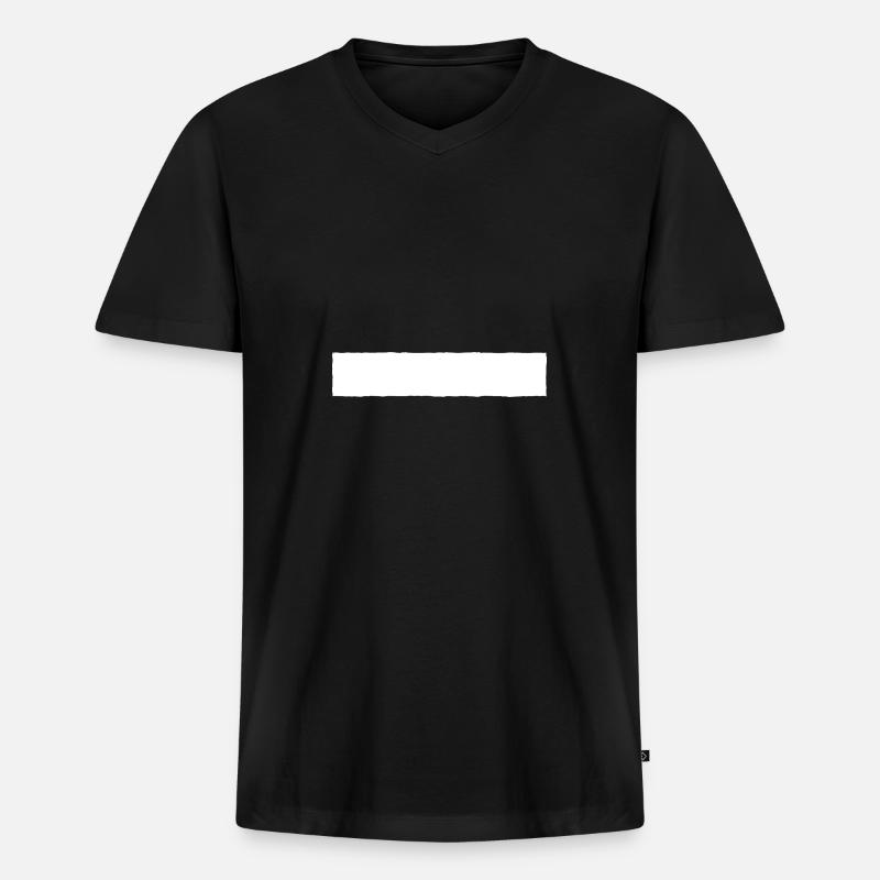 Banner - Männer Premium Bio T-Shirt mit V-Ausschnitt - Schwarz