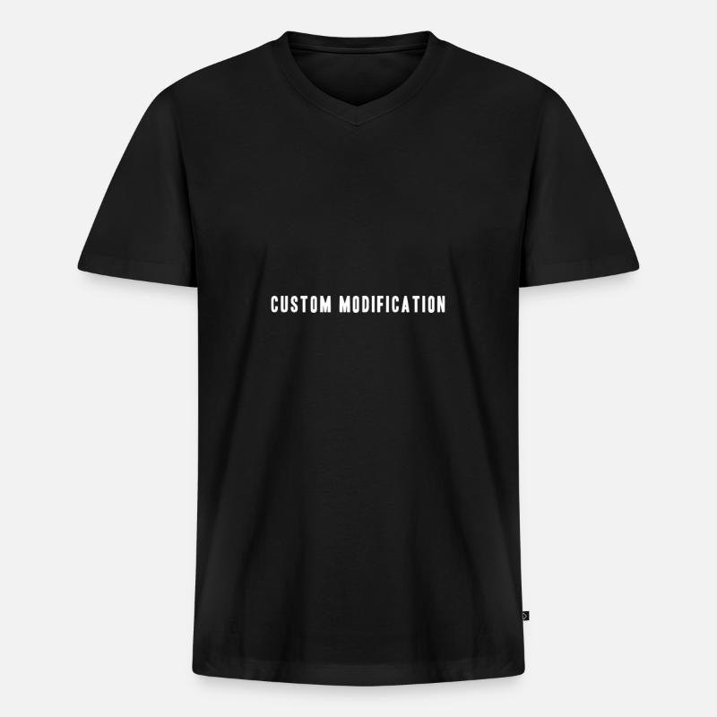 Custom Modification - Männer Premium Bio T-Shirt mit V-Ausschnitt - Schwarz