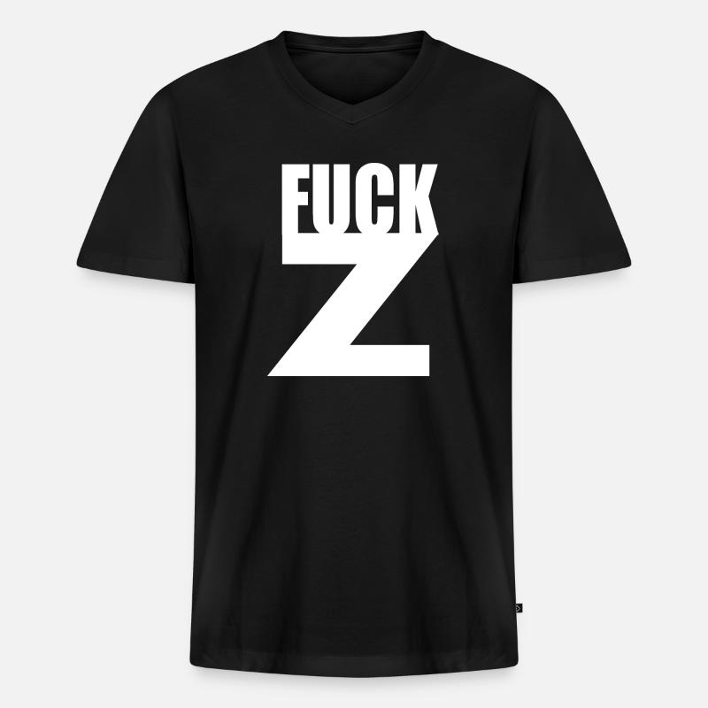 Z - Männer Premium Bio T-Shirt mit V-Ausschnitt - Schwarz