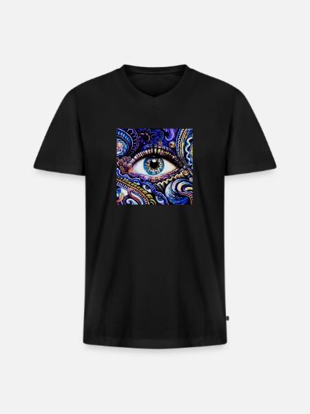 Third Eye Awakening - Men's Premium Organic T-shirt with V-neck - black