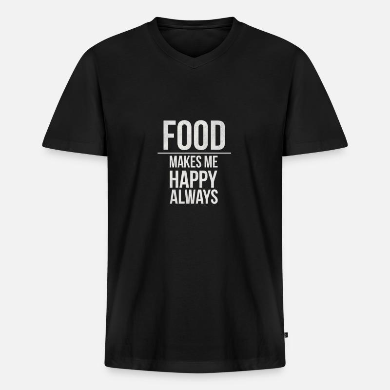 Essen - Männer Premium Bio T-Shirt mit V-Ausschnitt - Schwarz