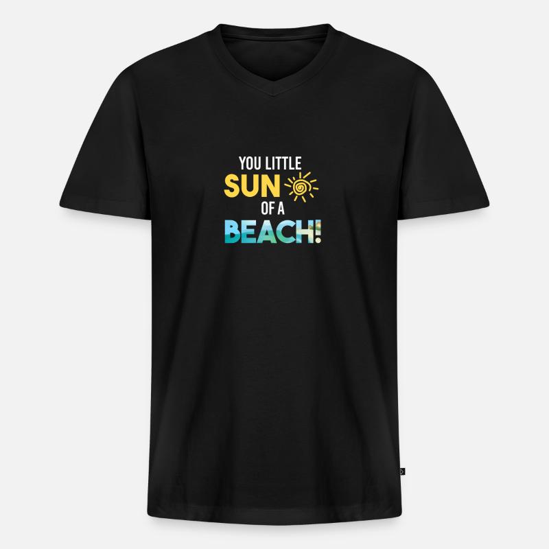 urlaub - Männer Premium Bio T-Shirt mit V-Ausschnitt - Schwarz