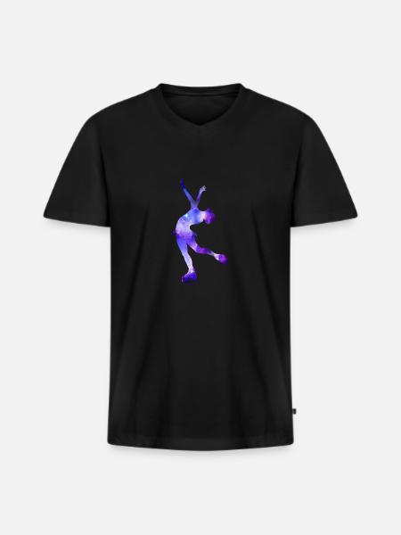 Figure skating gift figure skater girl - Men's Premium Organic T-shirt with V-neck - black