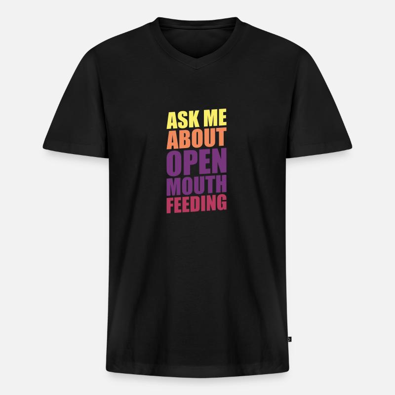 Walbeobachter Spruch Wal Fans Buckelwale - Männer Premium Bio T-Shirt mit V-Ausschnitt - Schwarz
