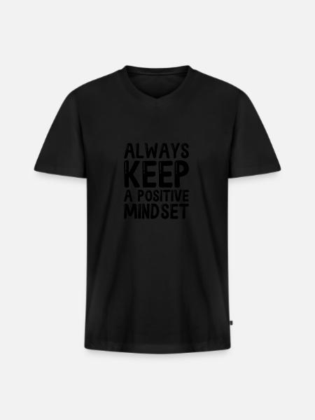 Inspirational Motivational Quotes Sayings - Men's Premium Organic T-shirt with V-neck - black