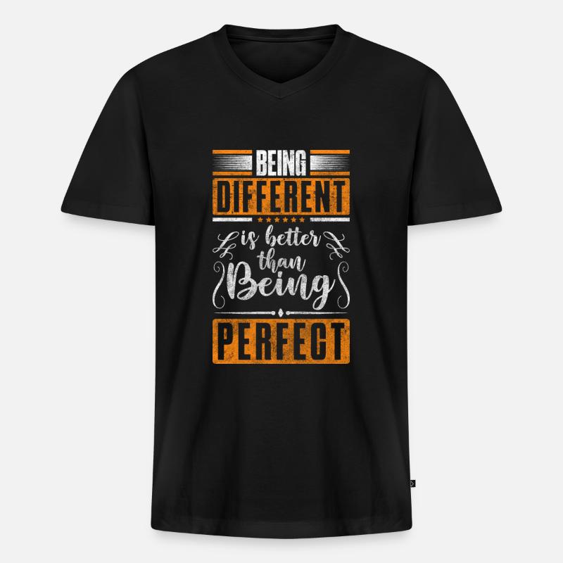 Einzigartig Menschen Flagge Style - Männer Premium Bio T-Shirt mit V-Ausschnitt - Schwarz