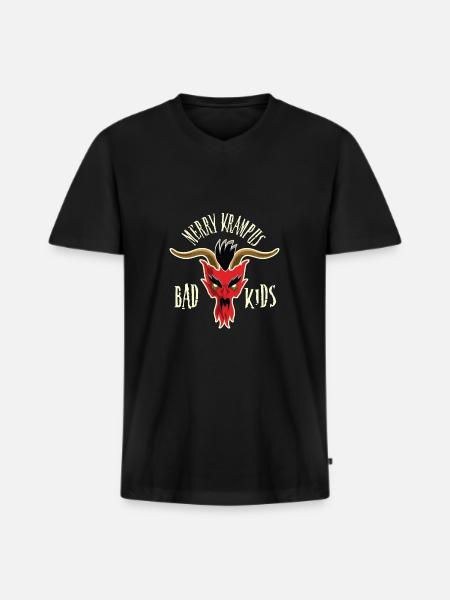 Krampus - Men's Premium Organic T-shirt with V-neck - black