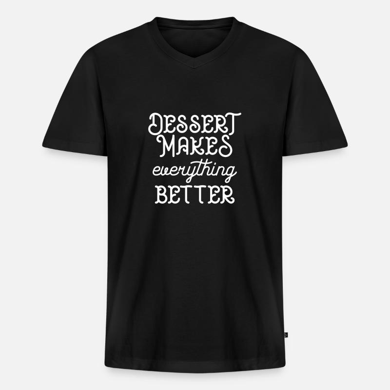 Desert makes everything better - Männer Premium Bio T-Shirt mit V-Ausschnitt - Schwarz