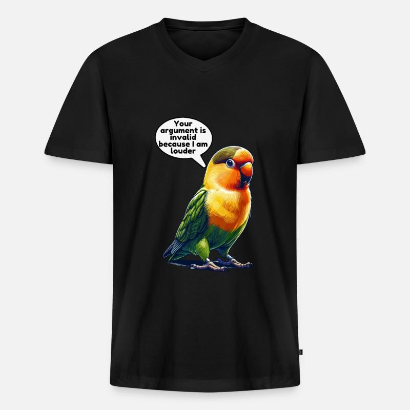 Turteltäubchen Turteltauben - Männer Premium Bio T-Shirt mit V-Ausschnitt - Schwarz