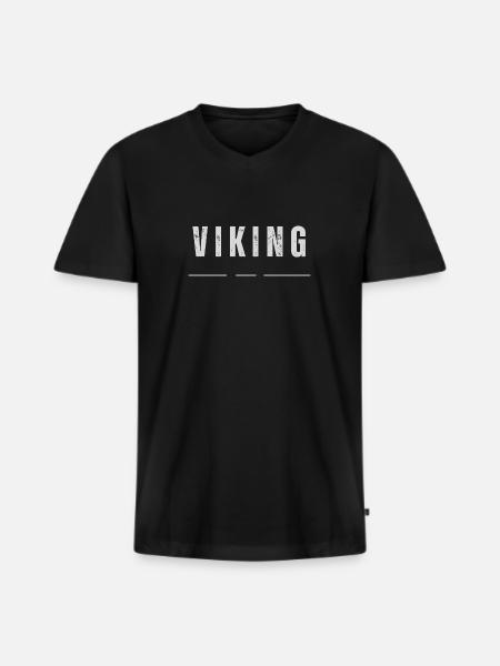 Viking - T-shirt encolure en V Premium bio Homme - noir