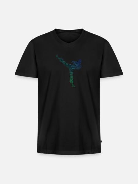 Boxe Femmes Kickboxing Kickboxing Kickboxer - T-shirt encolure en V Premium bio Homme - noir