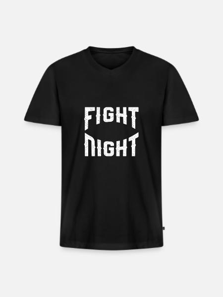 Fight Night - Men's Premium Organic T-shirt with V-neck - black