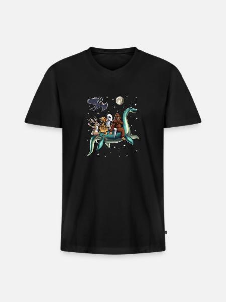 Cryptids Journey - Men's Premium Organic T-shirt with V-neck - black
