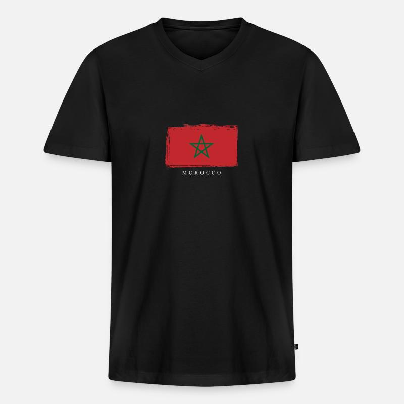 Morocco Marokko - Männer Premium Bio T-Shirt mit V-Ausschnitt - Schwarz