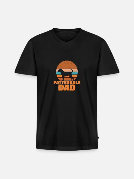 Patterdale Dad - Men's Premium Organic T-shirt with V-neck - black